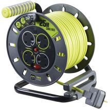 Masterplug - Omu25134sl-px Pro-xt Open Cable Reel 240v 13a 4-socket 25m Mstomu25134