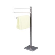 Porte-serviettes – 3 bras mobiles – Acier inoxydable – Design élégant – Zeller