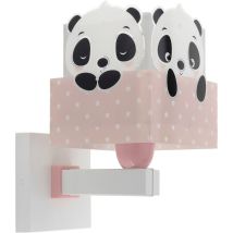 Lampada Applique Panda Rosa – 20 x 13,5 x 25 cm – Polipropilene – Lúzete