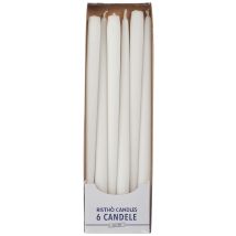 Cereria Di Giorgio Risthò Candele Coniche Per Candeliere, Cera, Bianco, 2.2 X 40 Cm, 6 Unità