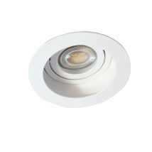 Cristal Record Lighting – Faro da incasso rotondo bianco 100 x 45 mm – Portalampada GU10 – Lampadina non inclusa