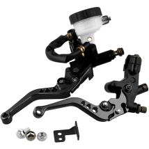 7/8" Motorrad-bremskupplungshebel Hauptbremszylinder Reservoir Set Universal Einstellbar, Schwarz