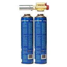 Super Ego – Soplete a gas cartucho piezo 2c Easyfire – Boquilla Ø 22 mm – Incluye 2 botellas de gas