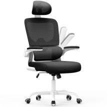 Naspaluro - Ergonomic Mesh Office Chair With Lumbar Support, Bigzzia High Back Reclining Desk Chair With Reliable Armrests, Swivel Computer Task Chair