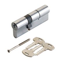 Cilindro Profilato Doppio Serie 'ky' Mm 30+10+30 = 70 (35+35) Cromo Satinato