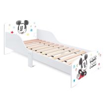 Topolino Lettino Per Bambini Disney Mickey Mouse 70x143x60cm Con Sponde Di Sicurezza - Ideale Dai 3 Anni - Linea Pure