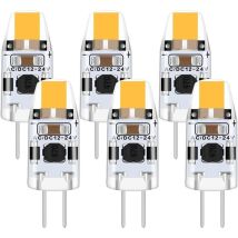 Ampoule G4 Led 2w, 6 Pièce 12v Ampoule G4 Blanc Chaud 3000k, Ampoule Led G4 Équivalent 15w G4 Ampoule Halogène, Ampoule Halogene Led 200lm, G4 Led 
