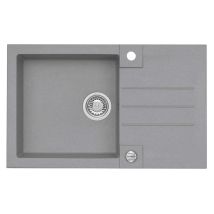 Rock - Lavello In Granito 78x48 Cm, Con Comando Dello Scarico, Concrete 1122745 - Alveus