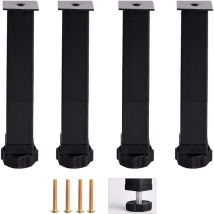 30cm Metal Furniture Legs, Adjustable Furniture Legs, Iron Furniture Legs, Table Legs, Stainless Steel Furniture Support Legs, Bed Legs With Screws 