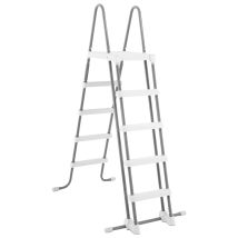 Intex – 5-Step Pool Safety Ladder – Grey – Rust-Resistant Steel Frame – Non-Slip Steps – Designed for Pools Up to 132 cm