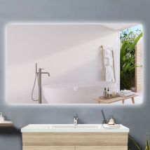 Badspiegel Mit Beleuchtung Led Badezimmerspiegel Wandspiegel Kaltwei Dimmbar, Led Memory Funktion 120 X 70 Cm