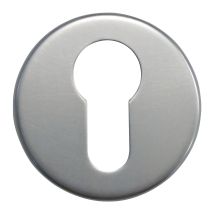 Grundmann - Zylinderrosette Pz, U', Ø 50, H:8mm, Mit Universalträger, Silber Eloxiert Wg D70, 1 Stück Zubehör Türbeschläge