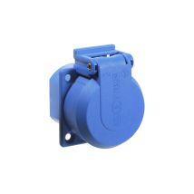 Rot - As Schwabe Schukoeinbaudose 250v 16a1fach Mit Klappdeckel, Blau 45085