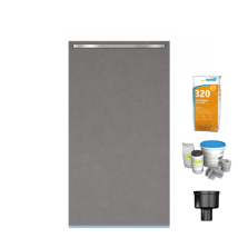 Wedi - Receveur À Carreler 120 X 80 Cm Fundo Riolito Neo + Barrette + Bonde Verticale + Kit D'Étanchéité Et Colle 320