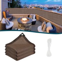 Sichtschutz Ultrixe 2x10m Seitenmarkise Ausziehbar, Resistenter Uv, Verstärkte Sicht Auf Hdpe, Gewebter Stromausfall Für Balkon Terrasse Garten, 