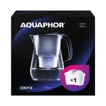 Aquaphor Filtro Dell'acqua Onyx Nero Incl 1 Filtro Maxfor+ I Filtro Dell'acqua Dall'aspetto In Vetro 4,2l I Riduce Il Calcare E Il Cloro I Perfetto 