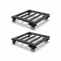 Toque Plant Caddy With Wheels Heavy Duty Rolling Plant Stand Trolley 2pcs