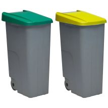 Cestino Denox Recycling Bin 110 Litri Impilabile Con Ruote