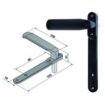 Maniglia Con Placca Per Serramenti Serie 086 Per Cilindro A Croce Welka