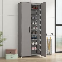 Schuhschrank Grau 60x30x166 Cm Stoff Cfw708309