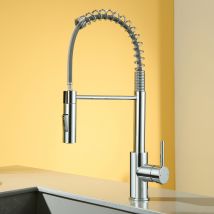 Cecipa Max Küchenarmatur Wasserhahn Küche Mit Brause Ausziehbar, 360° Schwenkbar Federflex Mischbatterie, Einhebel Spültischarmatur, Hochdruck 
