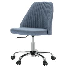 Sweetcrispy - Bürostuhl Ohne Armlehnen Schreibtischstuhl Mit Stoffbezug Sitzkissen Criss Cross Chair Mit Breiterem Polster Zum Sitzen Im Schneidersitz