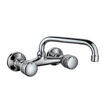 Batería de fregadero 7009 CAI30 – Acero cromado – Caño alto – Grifo de cocina