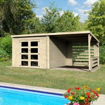 Casetta Di Legno Da Giardino Rettangolare 605x298 Cm
