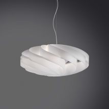 Araña De Suspensión Flat Una Luz Blanco Diámetro 50x H22 Cm