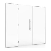 Pared De Cristal Con Puerta Para Hammam Y Baño 180 X 190 Cristal De Seguridad Transparente De 8 Mm