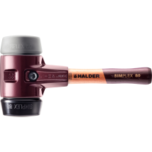 Mazza Halder Simplex Tpe Medio / Gomma Con Corpo In Ferro Malleabile E Manico In Legno - D=80 Mm - Manico Extra Corto - 3023.082