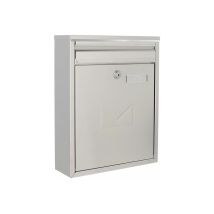 ROTTNER Briefkasten Como – Edelstahl V2A – Matt gebürstet – Wandmontage – 250mm – 320mm – 85mm – 2 Schlüssel