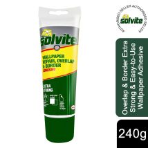 Solvite - Overlap & Border Extra Strong & Easy-to-use Wallpaper Glue, 240 G