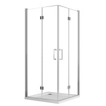 Duschkabine 70x100 Cm Eckeinstieg Dusche Falttür 180o Duschabtrennung Aus 5 Mm Nano-glas Duschkabine Scharniertür,kann Auf Einer Duschwanne Oder 