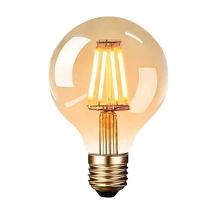6w Led Filament Ball Bulb E27, 125 X 175mm, 2200k
