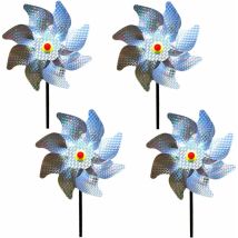 Dewdat - Bird Scarer Decoration Garden Spike Anti Pigeon Bird Deterrent Reflective Windmill For Protecting Garden, Orchard And Courtyard,53x18cm (pack