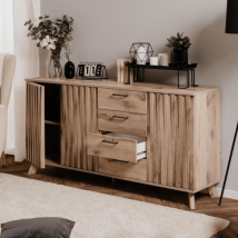 Wellington51a Sideboard Mit 3 Türen Und 4 Schubladen In Eiche
