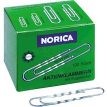 Büroklammer Gewellt Runde Form Mit Kugelenden 77mm Metall Verzinkt Silber 100 St./pack.