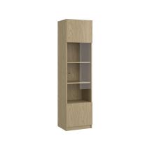 Vitrine 1 Porte 45x38x172 Cm Décor Chêne