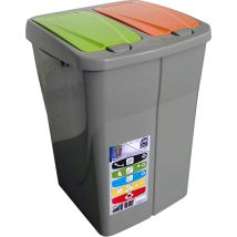 Duobin Abfallbehälter Zur Getrennten Sammlung 46 Liter, Maße 37 X 36 X 51 Cm, Marke Mazzei.
