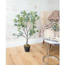 Marco Paul – Faux Eucalyptus Tree – 85 cm – Green Plant – Realistic Soft Leaves – Indoor Decoration