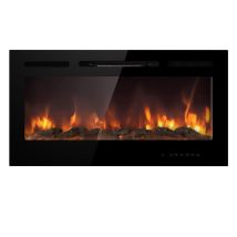 Divina Fire - Elektrischer Kamin, Eingebauter Wandkamin Chicago L101,6 X T14 X H54,6