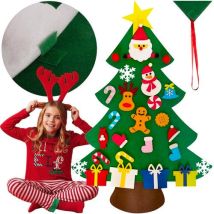 Sapin De Noel En Feutre Avec Ornements 24856