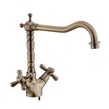 Rubinetterie Associate - Serie Sofia Monoforo Lavello Con Alta Bronzato137b