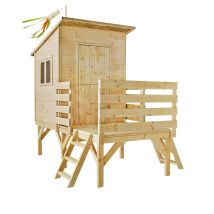 Soulet - Casita De Madera Infantil Elevada Oakland 180x180x145 Cm - Casita De Jardín Para Niños Sobre Pilotes - Madera Natural Personalizable - Fácil 
