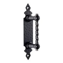 Asa Fija Tipo Forja con Escudo 145x32mm – Herraje Rústico – Pintura Epoxy Acabado Negro