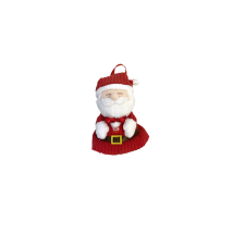 Babbo Gigetto Peluche Multicolore 11cm – Materiale: Poliestere – Decorazione Natalizia – Idea Regalo