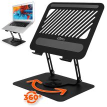 Supporto Per Laptop Roto - Supporto In Metallo Girevole E Regolabile Per Laptop Da 10 A 17 Pollici. Ergonomico, Resistente, Rotazione A 360°, Ottima 