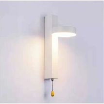Rge Bdd Appliques Murales Applique Murale 9w Éclairage Tricolore Luminaire Mural Sélectionnable Avec Interrupteur À Tirette Pour Salon, Chambres, 