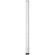 Tubolare montante in metallo 50 cm – Acciaio cromato – Altezza 50 cm – Larghezza 2,5 cm – Lunghezza 2,5 cm